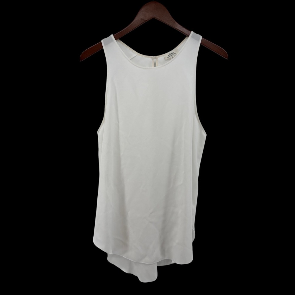 Wilfred Ivory Silk Trim Keyhole Tank Top M